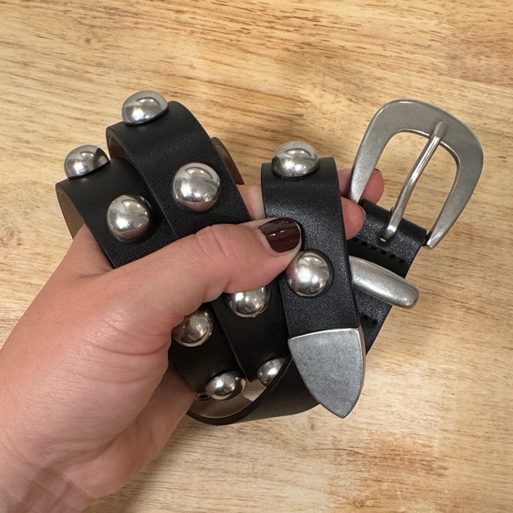 GAP Vegan Leather Studded Black Belt